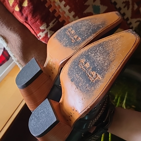 Ariat Navy Studded Ankle Booties - Picture 7 of 8